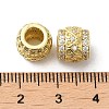 Rack Plating Brass Micro Pave Cubic Zirconia European Beads KK-K377-11G-3