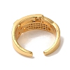 Rack Plating Brass Micro Pave Clear Cubic Zirconia Cuff Rings for Women RJEW-G325-13H-GP-3