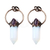 Opalite Faceted Pointed Bullet Big Pendants G-Q350-05A-1