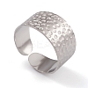 Non-Tarnish 304 Stainless Steel Open Cuff Rings for Women LS-RJEW-G285-62P-1