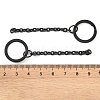 Ion Plating(IP) 304 Stainless Steel Split Key Ring Clasps STAS-L226-009A-B-3