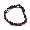 Dyed & Heated Natural Red Tiger Eye Bead Stretch Bracelets BJEW-K213-13-2