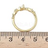 Brass Micro Pave Cubic Zirconia Cuff Rings RJEW-H256-02G-5