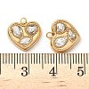 304 Stainless Steel Heart Pendants STAS-H483-37G-01-3