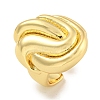 Rack Plating Brass Open Cuff Ring for Women Men RJEW-C082-08G-1