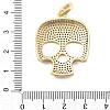 Brass Micro Pave Cubic Zirconia Pendants KK-L209-102G-02-3