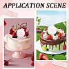 21Pcs 3 Colors Birthday Theme Mirror Effect Acrylic Birthday Cupcake Insert Card Decoration AJEW-SP0001-74-5