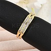 Brass Micro Pave Cubic Zirconia Open Cuff Rings for Women RJEW-R011-01G-02-2