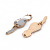Eco-Friendly Alloy Enamel Pendants X-ENAM-T011-84D-NR-3