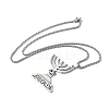 201 Stainless Steel Menorah Pendant Necklaces for Hanukkah LS-NJEW-H065-21P-2