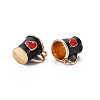 Rack Plating Alloy Enamel Charms ENAM-T015-013E-NR-2