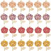 24Pcs 4 Color Transparent Epoxy Resin Pendants ENAM-NB0001-59-1