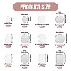 12Pcs 6 Styles 304 Stainless Steel Pendant Cabochon Settings STAS-TA0003-21-4