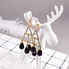 Brass Hoop Earring Findings with Latch Back Closure LS-KK-L148-07-5