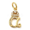 Brass Micro Pave Cubic Zirconia Pendants KK-M273-01G-A-1
