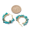 Natural Dyed Howlite Hoop Earring EJEW-JE05709-04-3