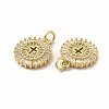 Rack Plating Brass Cubic Zirconia Pendants KK-G456-13G-2