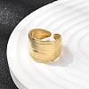 5Pcs 304 Stainless Steel Open Cuff Rings for Women RJEW-K313-08G-3