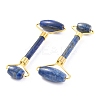 Natural Lapis Lazuli Brass Face Massager MRMJ-G009-51G-2