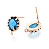 Brass Stud Earring Findings KK-S365-004B-2
