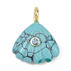 Dyed Synthetic Turquoise Carved Pendants G-G330-02G-03-1