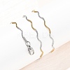 1.5MM Two Tone 304 Stainless Steel Wave Snake Chain Necklaces for Women NJEW-G194-01GP-2