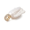 Natural Baroque Keshi Pearl Pendants PALLOY-JF05219-02-3