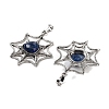 Natural Lapis Lazuli Spider Web Pendants G-Q163-09AS-03-2