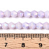 Anti-Tarnish Electroplate Bicone Glass Beads Strands EGLA-T021-4mm-16-01-6