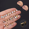 Brass Micro Pave Clear Cubic Zirconia Cartilage Earrings WGF4DCF-04-1