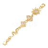 Tassel Brass Micro Pave Clear Cubic Zirconia Big Pendants KK-L271-01G-11-2