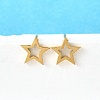 304 Stainless Steel Tiny Hollow Out Star Stud Earrings for Women STAS-A065-01G-4