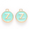 Golden Plated Alloy Enamel Charms ENAM-S118-05Z-1