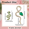 20Pcs 10 Style Alloy Rhinestone Cabochons MRMJ-OC0003-56-2