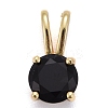 Brass Micro Pave Cubic Zirconia Pendants X-KK-P192-04-G04-1