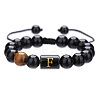 Adjustable Natural Tiger Eye and Glass Beaded Braided Bead Bracelets for Men Women FS-WGD7D76-06-1