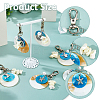 10Pcs 5 Styles Natural Freshwater Shell Pendant Decorations HJEW-FH00145-4