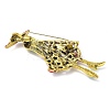 Fashion Lady Alloy Rhinestone Brooches JEWB-Z024-01AG-2