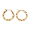 PVD Vacuum Plating 201 Stainless Steel Twist Hoop Earrings EJEW-I309-57A-G-1