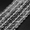 Natural Quartz Crystal Beads Strands X-G-F570-01-8mm-1