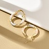 Brass Two Tone Twist Hoop Earrings LS-EJEW-B117-06B-M-2