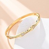 Brass Micro Pave Clear Cubic Zirconia Hinged Bangles for Women BJEW-U025-03G-1