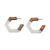 Hexagon Half Hoop Earrings for Women EJEW-N017-006C-2