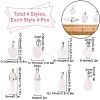 16Pcs 4 Style Natural Rose Quartz Pendants G-SC0001-75-2
