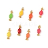 304 Stainless Steel Enamel Pendants STAS-P396-23G-M-1