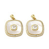 Brass Micro Pave Clear Cubic Zirconia Pendants KK-I708-02C-G-1