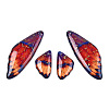 Transparent Resin Wing Earrings Pendants FIND-TAC0006-59E-1