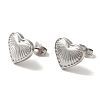 Non-Tarnish 304 Stainless Steel Heart Stud Earrings for Women EJEW-Z066-11P-1