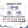 12Pcs 12 Colors Satin Buttons FIND-FG0003-85-2