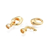 Brass Fold Over Clasps X-KK-A165-01G-4